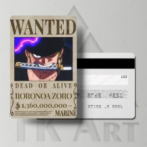 استیکر کارت شخصیت زورو انیمه وان پیس one piece