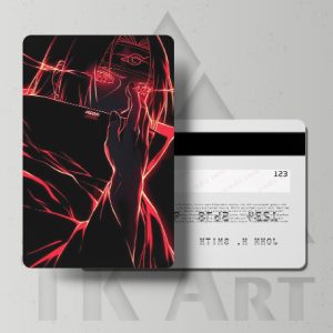 استیکر کارت زورو انیمه وان پیس one piece به رنگ نئونی قرمز