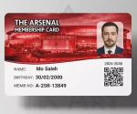 کارت هواداری تیم آرسنال