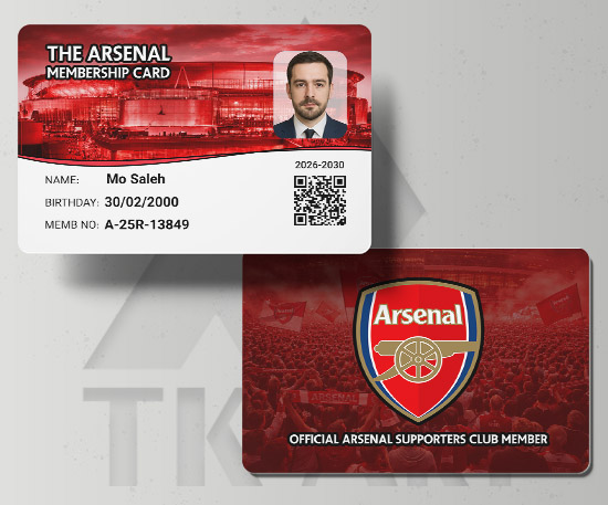 کارت هواداری تیم آرسنال