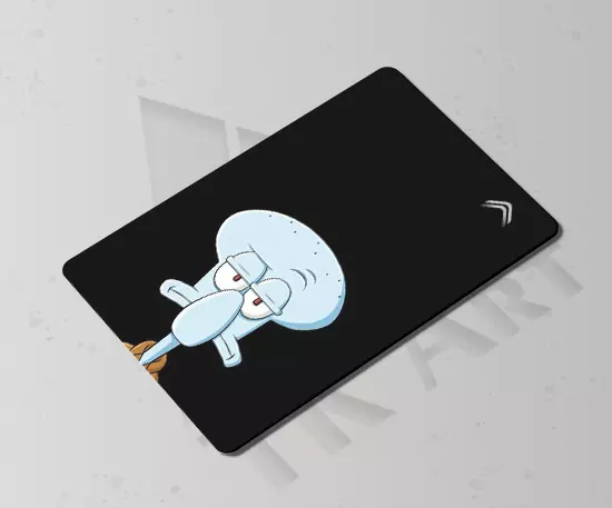 استیکر کارت اختاپوس مشکی