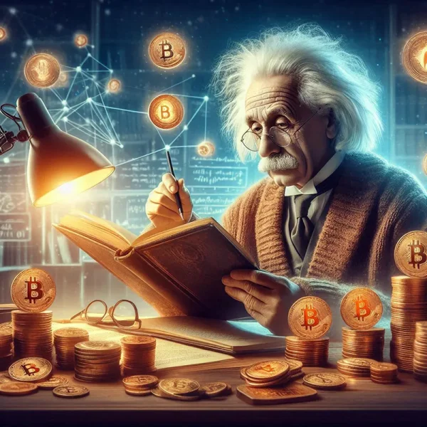 Einstein_studying_on_cryptocurrency قیمت پای نتورک